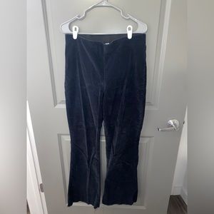 Stretchy Velvet-Feel Flare Pants